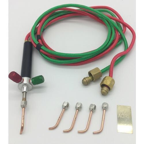 Mini Smith Torch With 5 Tips Soldering Equipment Gold Welding Torch Gas Torch Flame Welding Tools +1pc Soldering Blade