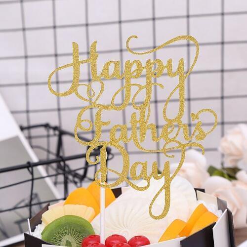 Happy Fathers Day Cake Flags For Thanksgiving Day Father Birthday Party Decor