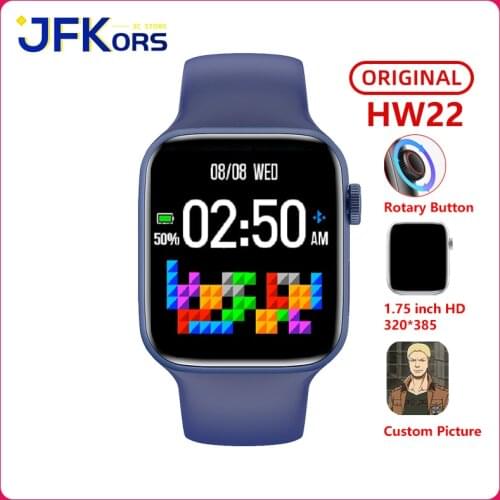 HW22 Smart Watch Men Sport Heart Rate Custom Watch Face Bluetooth Call for IOS Android Pk iwo 13 w26 serie 6