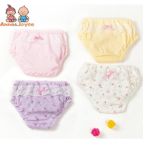 10pc/lot Creative Lace Girls Underwear Childrens Cotton Underwear Womens Baby Underwear Baby Triangle Underwear
