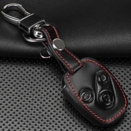 Kutery 10pcs 3 Buttons Leather Remote Car Key Case Cover For Honda CR-V Fit Pilot Honda Accord Civic Car Key Styling Accessories
