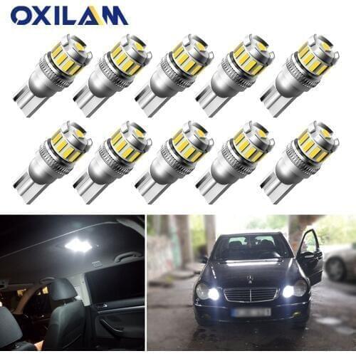10Pcs Canbus W5W T10 LED White Interior Lights Bulb for Mercedes Benz W205 W210 W212 W221 W202 W177 W213 W 211 163 C207 CLA