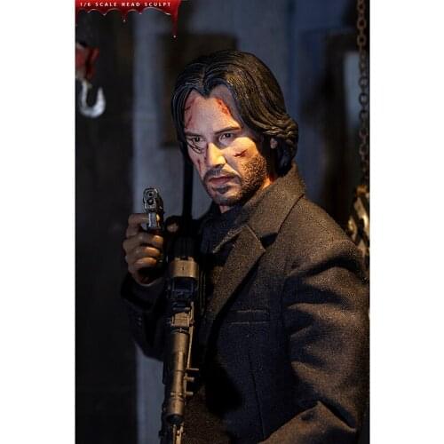 M002 1/6 Scale Super Killing God Killer Assassin Male Head Carving Model For 12" Action Figure Toy Doll Accessory