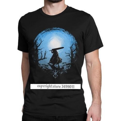 Men Tshirts Dawn Glow Berserk Vintage Premium Cotton Tee Fitness Guts Manga Swordsman Gatsu Sacrifice Zodd Anime T Shirts