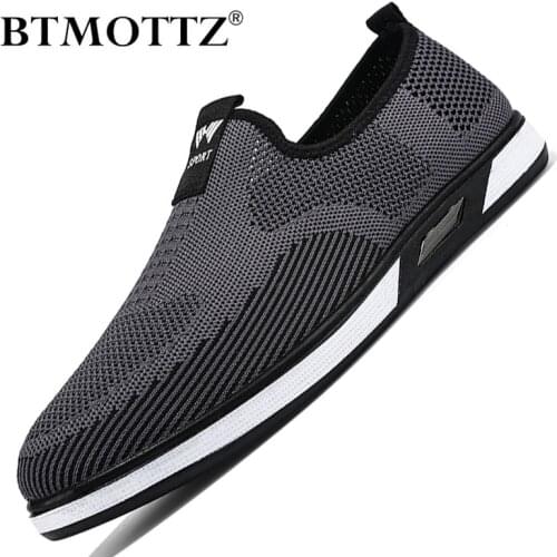 Mens Casual Shoes Breathable Sneakers Men Lightweight Knitted Loafers Outdoor Walking Shoes Tenis Masculino Zapatillas Hombre