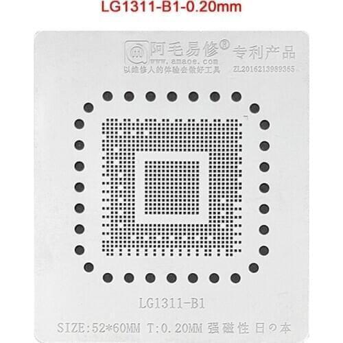 LG1311-B1 BGA Stencil For LCD TV IC Reballing Chip Pin Solder Tin Plant Net Square Hole Heating Template Reworking