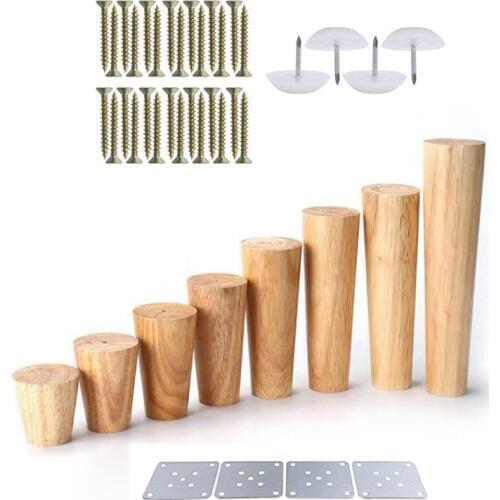 4pcs/lot Solid wood furniture legs sofa legs table legs chair legs TV cabinet feet Wardrobe legs sloping feet straight feet