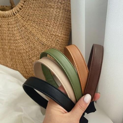 French Vintage Pu Leather Headbands Solid Headwear For Women Girls Fashion Hair Band Chic Hair Hoop Hair Accessories Daily