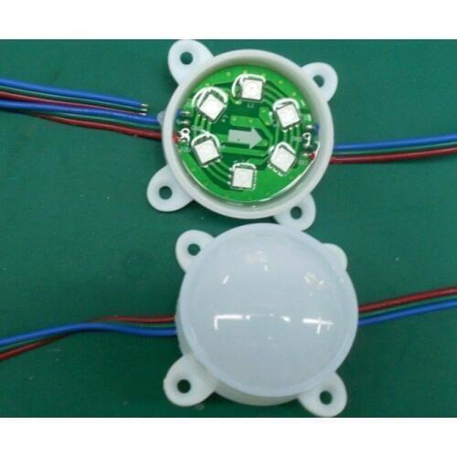 DC12V WS2811 pixel module, with 6pcs 5050 RGB SMD LED,45mm diameter,20pcs a string;256 gray scale