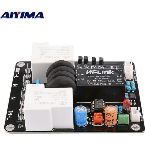 AIYIMA 2000W Amplifier Switch High Power Supply Soft Start board light touch Double Temperature Control Start Board AC 105-235V