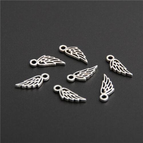 20pcs Silver Color Angels Wings Pendant Women Jewelry Fantasy Charms Pendant & Necklaces Pendant For Jewelry Accessories A2752