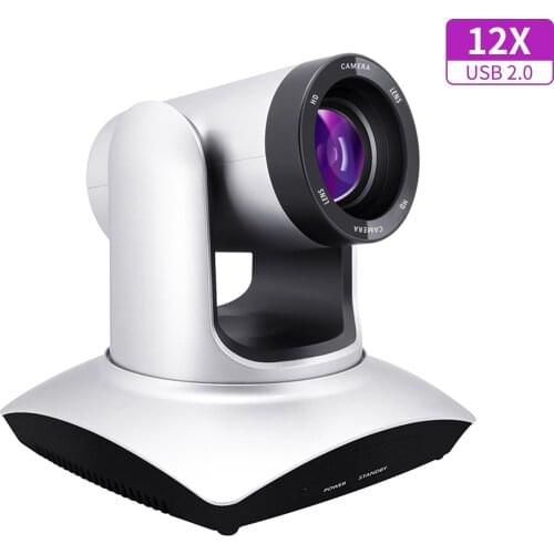 Conference PTZ Camera Wall Mount Cam 12X Optical Zoom USB Connection Remote Control Plug & Play Compatible with Windows Mac