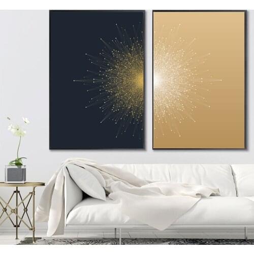 Nordic Abstract Explosion Dot Line Decoration Home Canvas Painting Modern Poster Print Wall Art Picture for Living Room Bedroom