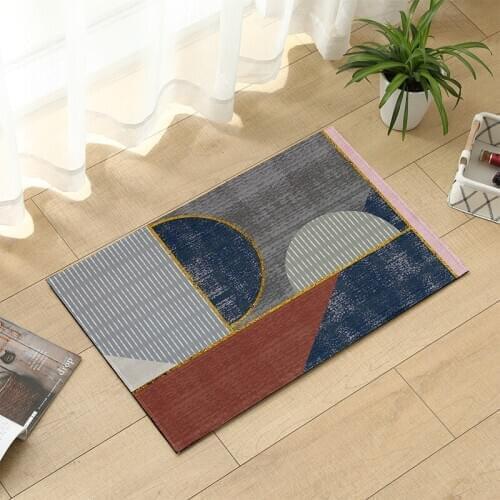 Modern Carpet for Living Room Nordic Geometric Kitchen Mat Anti Slip Floor Mat for Bed Room Entrance Doormat Rugs Machine Wash