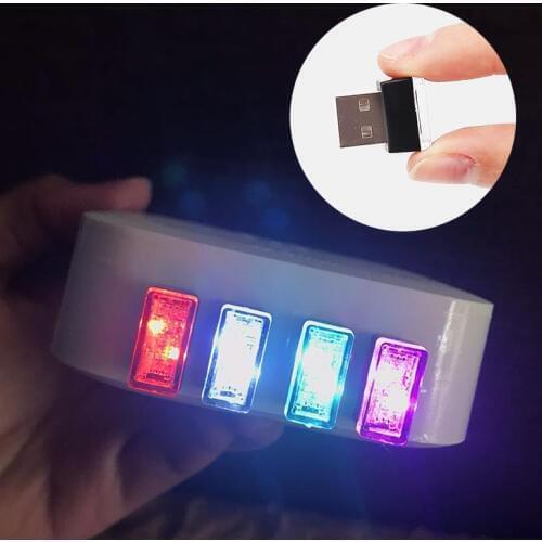 USB Mini LED Night Light for Car Interior Lighting Lower Lamp for Porsche 911 918/Cayenne/Macan/Macan S/Panamera/Cayman/Carrera