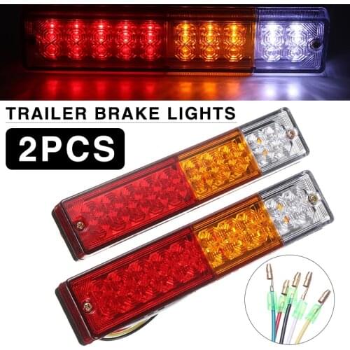 3 Colors Car Trailer Tail Brake Light Reverse Turn Signal Indicator Side Marker Warning Lamp For Car Truck Trailer Caravan