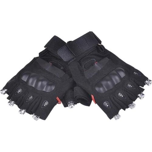 2 in 1 Green Laser Gloves DJ Singer Bar Nightclub Laser Show Props LED Robot Mechanical 4 Lights In One Hand Multi-ray Gloves