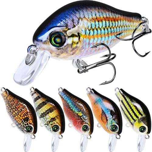 1pcs/lot 52mm 8.5g Swim Fish Fishing Lure Artificial Hard Crank Bait topwater Wobbler Mini Fishing Crankbait lure fishing tackle
