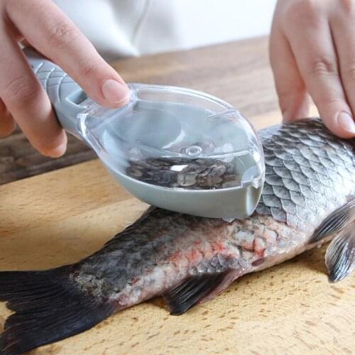 Practical Fish Skin Scraper Scaler Sharp Knife Cleaning Peeler Fast Remover Brush Graters Kitchen Tools 1PC