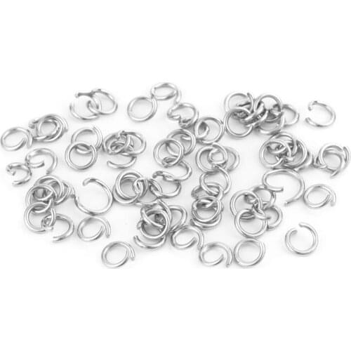 200pcs/lot Stainless Steel Open Jumping Rings Single Circle Round Connectors For Jewelry Necklace Chain Links DIY Jewelry Making