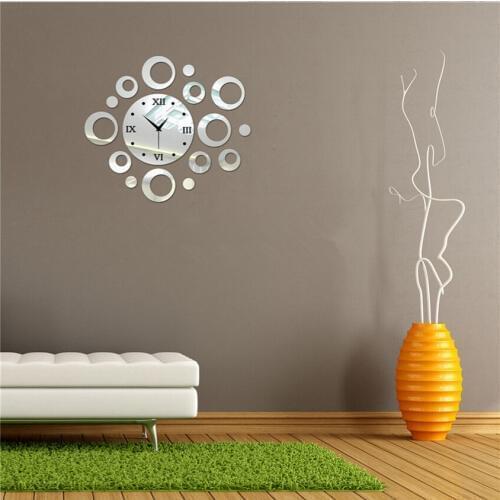 2019 Sale Real New Clock Watch Wall Clocks Diy 3d Acrylic Mirror Home Decoration Quartz Balcony/courtyard Modern