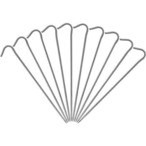 6pcs/10pcs Titanium Tent Pegs Titanium Tent Nails Outdoor Camping Tent Stakes Bend Hook Pegs Tents Accessories