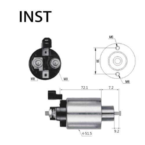 ELECTROMAGNETIC SWTICH SOLENOID FOR 12V 2.5KW 79873 992 AME0353 AME0485 AME0353 AME0485 SNLS609H STM2846WA STM2846ZD