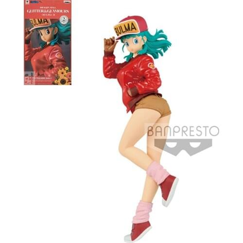Bandai Genuine Dragon Ball Anime Figures Jacket Baseball Cap Bulma PVC Action Figure Collections Model Dolls Toys Kids Gifts