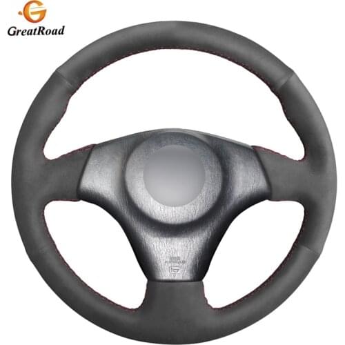 Handsewing Black Suede Car Steering Wheel Covers for Toyota RAV4 1998-2003 Celica 1998-2004 2005 Corolla (US) 2003