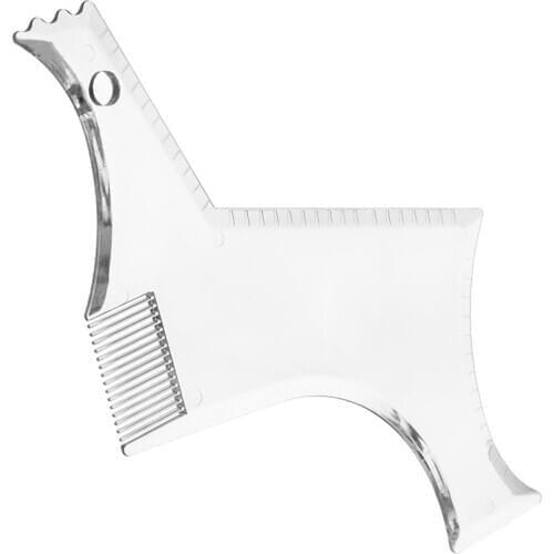 New Innovative Design Beard Shaping Tool Trimming Shaper Template Guide for Shaving or Stencil With Full-Size Comb for Line Up