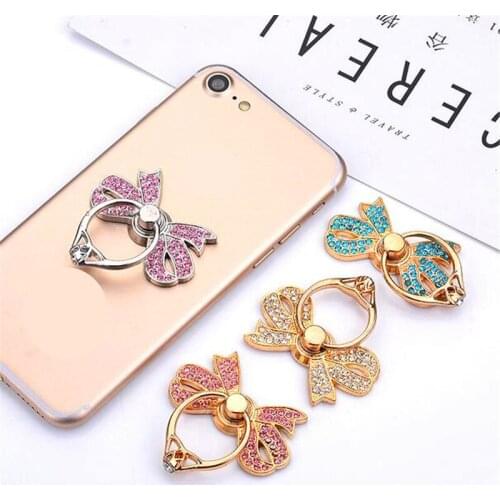 Mobile Phone Stand Holder Crystal Metal For iPhone Xiaomi Huawei Ring All Phone Finger Ring Mobile Phone Stand Diamond