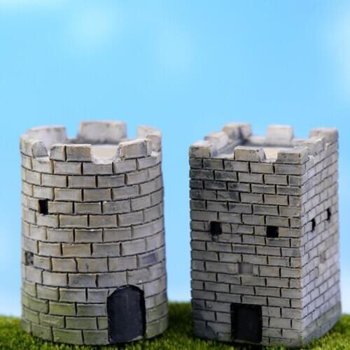 Miniature Antique Castle Fairy Garden Micro Landscape Pot Decor Bonsai Craft