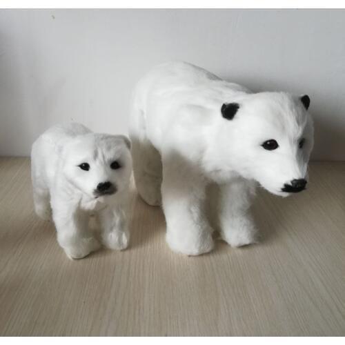 Simulation animal model polar bear toy polyethylene&furs handicraft,props decoration gift d0114