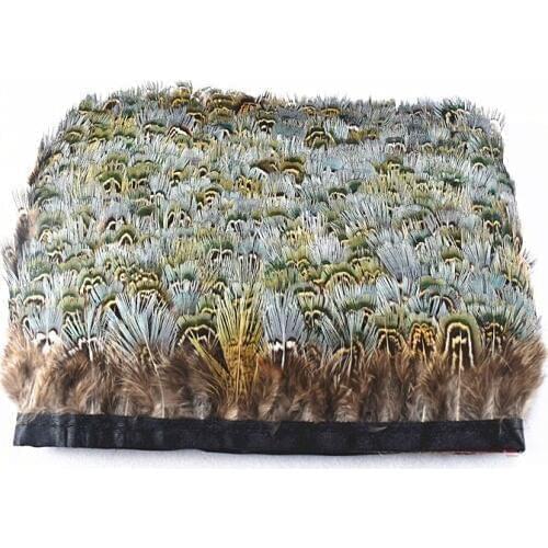 Hot selling 1yards Natural pheasant feather ribbon Trims Fringe diy feathers for crafts decor feathers for jewelry making Plumes