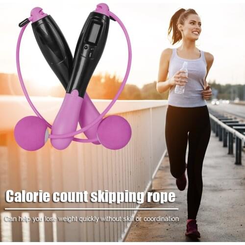 Professional Digital Wireless Calorie Electronic Counter Skipping Rope Sport Weights Exercise Fitness Jump Ropes Workout Equipme