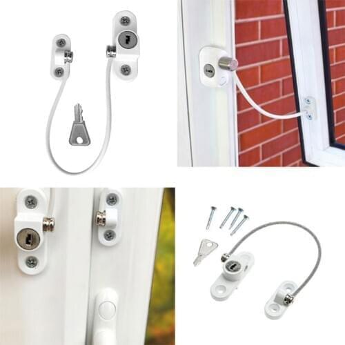 Child Safety Falling Window Locks Door Restrictor Window Security Chain Lock For Home Sliding Door Furniture