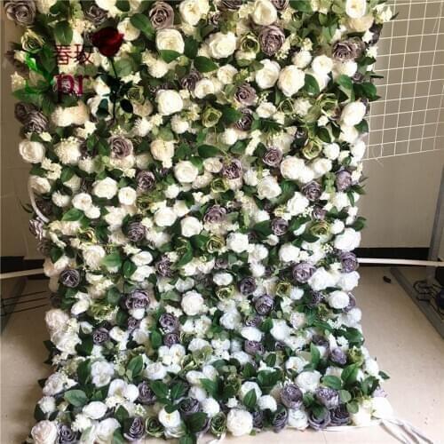 SPR FLOWER wall backdrops flower wall panels can roll up cloth base wedding occasion backdrop artificial flower wall mat