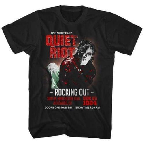 QUIET RIOT Heavy Metal Band Glam Rock Randy Rhoads Concert Tour Adult T-Shirt 12 Short Sleeves Cotton T-Shirt