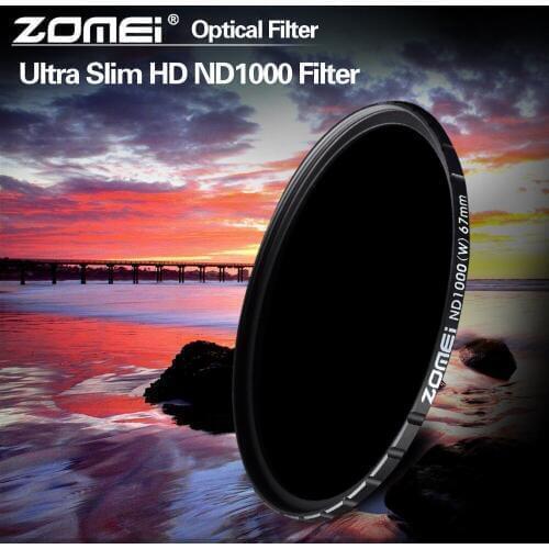 ZOMEI 82mm ND1000 Slim HD ND Filter 18 Layers Multi-coated 10-stop/3.0 Neutral Density Gray Filter For Canon Nikon Sony OLYMPUS