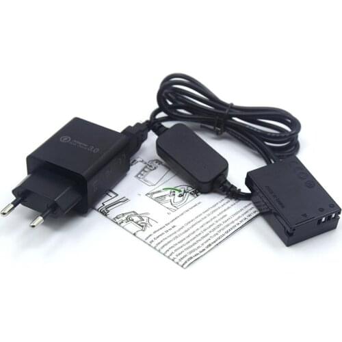 QC3.0 USB Charger + CB-2LCE USB Cable + DR-80 DC Coupler NB-10L Fake Battery for Canon G1X G3X G15 G16 SX50 SX60 HS Camera