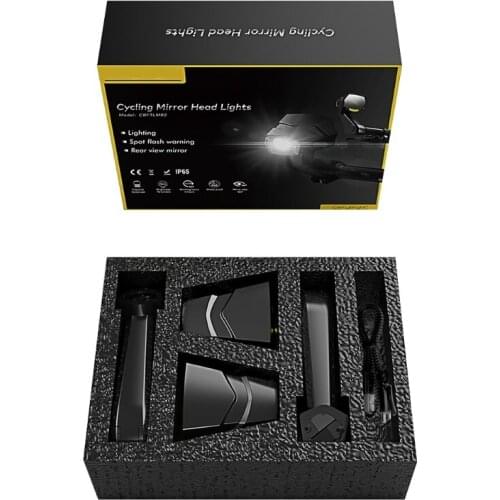 Bicycle Electric Car LED Turn Lights Side Mirror Turn Signal Indicator Rearview Mirror