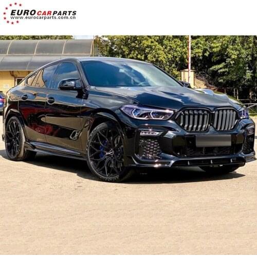 High quality 2020year X6 G06 glossy black material front lip side skirt rear diffuser fit for x6 g06 autoparts body kit