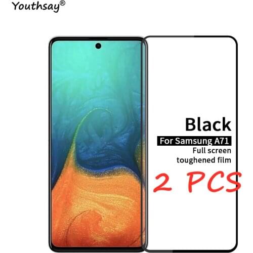 2PCS For Samsung Galaxy A71 Glass Screen Full Glue Protector Film For Samsung Galaxy A71 Tempered Glass for Samsung A71