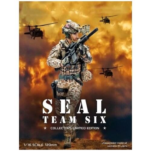 1/16 Scale Modern SEAL TEAM SIX Unpainted Miniatures Resin Model Kit Figure Free Shipping