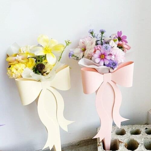 10pcs Rose Flower Packaging Bags Flower Sleeves with Ribbon Floral Bouquet Sleeve Bags Florists Business Packaging Supplies