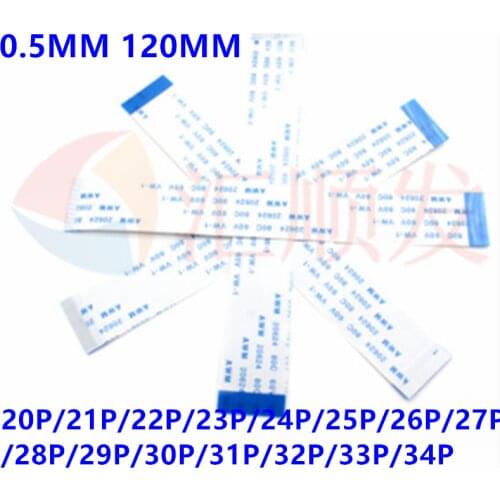 1000pcs! 0.5MM 120MM FFC/FPC flat soft line FFC connection line electronic line 12CM 20P/21P/22P/23P/24P/25P/26P/27P/28P/29P/30P