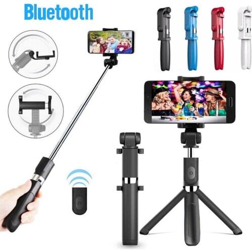 3 in1 Photo Stick Anti-slip Bluetooth-compatible Wireless Selfie Stick Tripod Mini Portable Foldable & Monopods For Smartphones