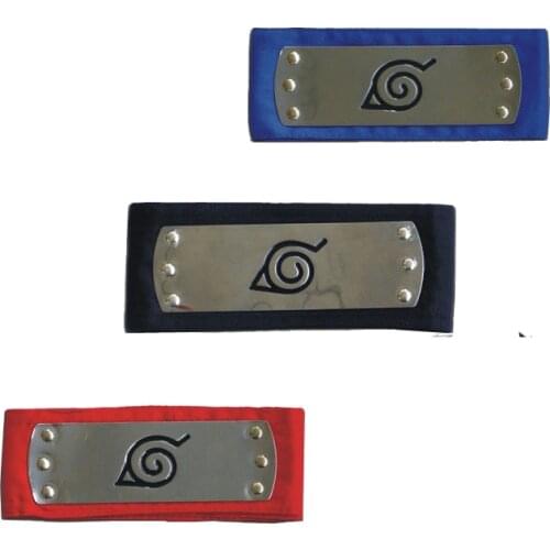 Athemis Naruto cosplay Narutpo Ninja Headbands Uzumaki Naruto Haruno Sakura Uchiha Sasuke Three Color Black Red Blue