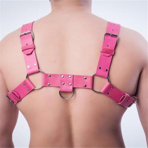 BDSM Bondage Gay Sexual Chest Harness Belt Fetish Men Body Shoulder Harness Strap Erotic Gay Lingerie Harness for Adult Sex Rave