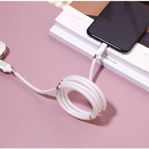 Fast 2A rope cable Magic cable for iOS automatically retractable storage charging for Samaung smartphone tablet type-c